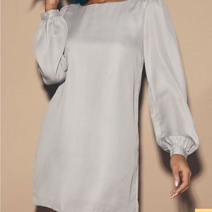 Gray long sleeve dress